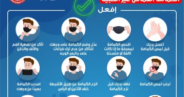 إنفوجراف.. الصحة تكشف طريقة استخدام الكمامات القماشية