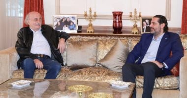سعد الحريرى يبحث آخر مستجدات الأوضاع فى لبنان مع وليد جنبلاط