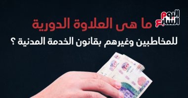 إنفو جراف.. ما هى العلاوة الدورية للمخاطبين وغيرهم بقانون الخدمة المدنية؟
