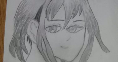 الطفل عبد الرحمن يشارك برسومات فنية وبورترية تبرز موهبته فى الرسم
