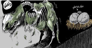 كاريكاتير صحيفة سعودية.. "داعش ينقرض ؟!.. خلف وراءه الفكر الداعشى"