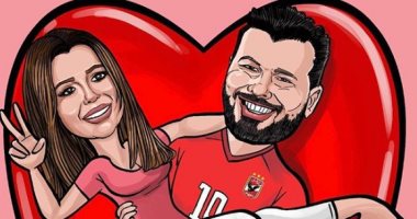 عماد متعب ينشر صورة كرتونية مع يارا نعوم عبر إنستجرام