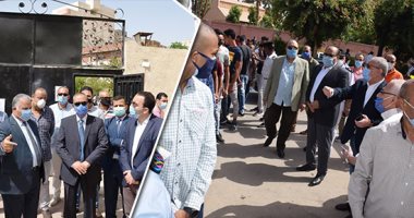 المحافظون ونوابهم فى جولات مكوكية على لجان امتحانات الثانوية العامة.. ويشاركون فى تنظيم دخول الطلاب والتباعد الاجتماعى وارتداء الكمامة والجوانتى.. ويؤكدون على توفير كافة سبل الرعاية والدعم للطلاب.. صور