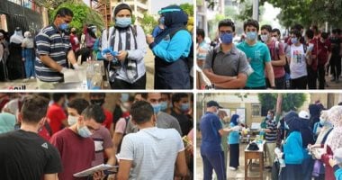 قوات الشرطة تخلى محيط لجان الثانوية العامة بأوسيم من أولياء الأمور