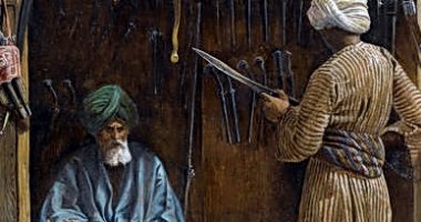100 لوحة  عالمية .. "تاجر السلاح" وجه آخر لأسواق القاهرة 