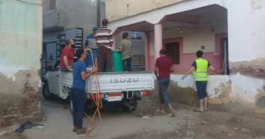 تطهير شوارع عزبة حمد بمحافظة كفرالشيخ ضد فيروس كورونا