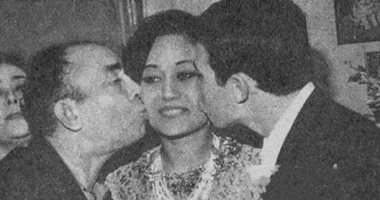قصة صورة قبلة إسماعيل ياسين وابنه ياسين لهالة فاخر فى علاقة حب لم تكتمل