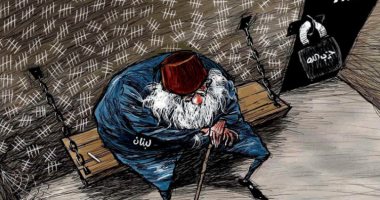 كاريكاتير صحيفة سعودية.. " لبنان المنهك مكبل وأسير فى سجن حزب الله  "