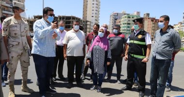 نائب محافظ السويس يتابع أعمال تطوير منطقة النواة وميدان مصر.. صور