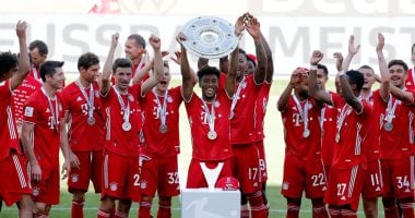 احتفالات نجوم بايرن ميونخ بلقب الدوري الألمانى