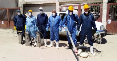 وحدة مكافحة الأمراض بالعريش تواصل تعقيم منازل مصابى كورونا