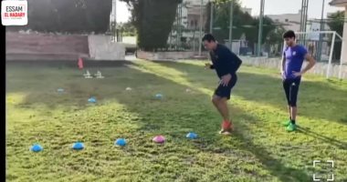 تدريبات قوية تجمع الحضري وأحمد الشيخ.. والأخير: التدريب معاه ممتع "فيديو وصور"