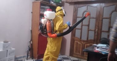 تعقيم منازل المخالطين بعلم الروم والشارع الجديد والمحطة والكيلو 7 بمطروح