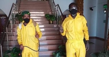 صور.. الرى تنفذ عملية تطهير وتعقيم للمركز الثقافى الأفريقى بأسوان