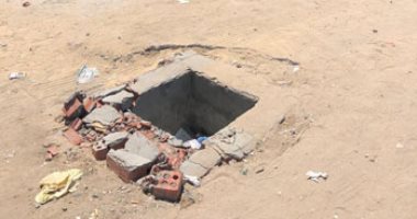 انتشال جثة عامل سقط فى بالوعة صرف صحى بالسلام