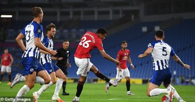 ملخص وأهداف مباراة برايتون ضد مانشستر يونايتد 0-3 في الدوري الإنجليزي