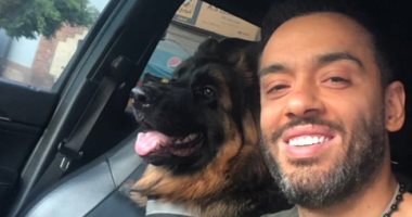 رامى جمال مع كلبه تشارلى: الوفاء فى أعمق صوره