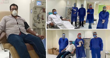 صور.. توافد المتعافين على بنوك الدم بالمحافظات للتبرع بالبلازما.. الغربية تستقبلهم بالترحاب فى طنطا ووكيل الوزارة يوجه لهم الشكر.. شفاء أول حالة بعد حقنها فى الشرقية.. ومحافظ الدقهلية أول المتبرعين بالمحافظة