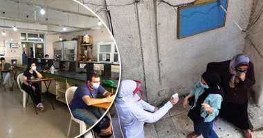 طلاب جامعة الإسكندرية يؤدون امتحانات السنة النهائية وسط إجراءات وقائية مشددة.. كواشف حرارية وحجرة لعزل حالات الاشتباه.. تطبيق قواعد التباعد الاجتماعى والالتزام بالكمامة.. و15 طالبا فقط بكل لجنة منعا للتزاحم