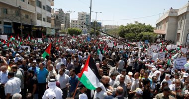 فلسطين .. مظاهرات فى قطاع غزة ضد خطة الاحتلال لضم أجزاء من الضفة الغربية