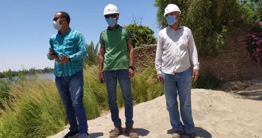 صور.. مسئولو هندسة حميات النيل بالأقصر يقودون جولة لمتابعة أعمال التكريك 