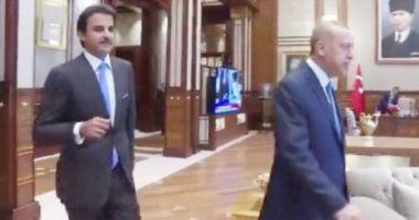 زيارة الذل.. "الحمدين" طأطأوا رؤوسهم خلف أردوغان خلال زيارته لقطر (صور)