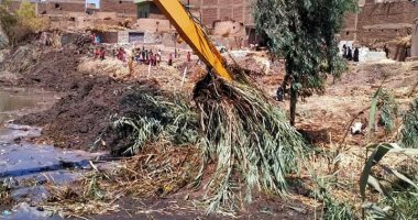 صور.. تنفيذ 5 قرارات إزالة بإجمالى 7 آلاف متر فى حملات لحماية النيل بالأقصر 