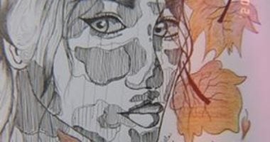 نوران تشارك برسومات فنية وبورتريه تبرز موهبتها