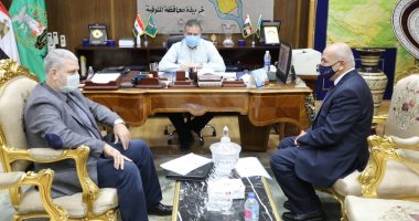محافظ المنوفية يلتقى مسئول وزارة الزراعة لمناقشة مشروع (SASME)
