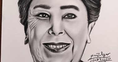 قارئ يشارك برسمة فنية للراحلة رجاء الجداوى: وداعا برنسيسة السينما المصرية