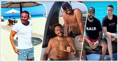 صور.. مشاهير الكرة يهربون من حرارة الجو للشواطىء تحت شعار "أمير البحار"