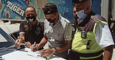 تغريم 52 سائق بالشرقية لعدم الالتزام بالكمامة فى الشوارع.. صور 