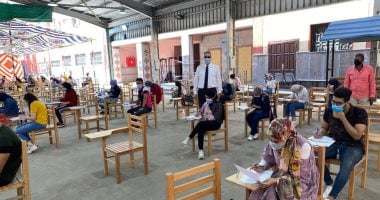 صور.. إجراءات وقائية مشدده داخل لجان الفرقة النهائية بتربية بورسعيد 