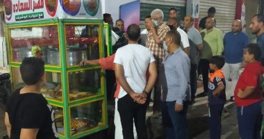رفع إشغالات متنوعة من أمام المحلات في حملة مسائية  ببني سويف 