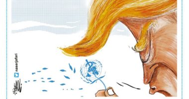 كاريكاتير أردنى يسلط الضوء على انسحاب أمريكا من منظمة الصحة 