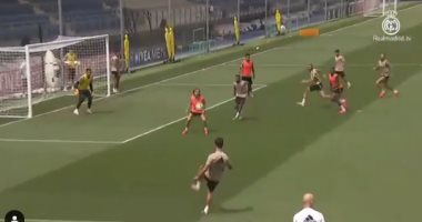  راموس ما يفعله فى المباريات يكرره فى التدريبات.. الأهداف الرأسية تتوالى "فيديو وصور"
