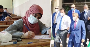 كمامات وتعقيم وكشف حرارى بامتحانات الفرق النهائية بجامعة عين شمس.. وزير التعليم العالى يتفقد لجان كلية التربية بأولى جولاته بالجامعات.. رئيس الجامعة: تقليل أعداد الطلاب بكل اللجان وممرات للدخول والخروج