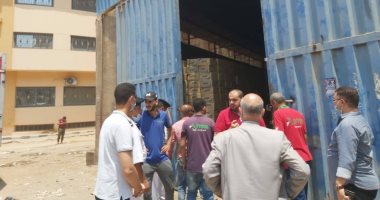ضبط مخزن منظفات بدون ترخيص بشبرا الخيمة وحملة مكبرة لإزالة الإشغالات