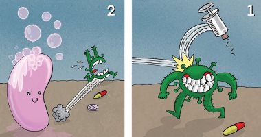  كاريكاتير صحيفة إماراتية.. هكذا تفعل "الصابونة" فى فيروس كورونا 