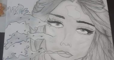 "مريم" من دمياط تشارك صحافة المواطن بلوحاتها الفنية لإبراز موهبتها
