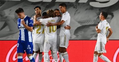 ريال مدريد يتفوق بهدف بنزيما على ألافيس فى الشوط الأول بالدوري الاسباني