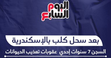 إنفو جراف.. مسجون فى كلب.. السجن 7 سنوات عقوبة واقعة السحل فى الإسكندرية