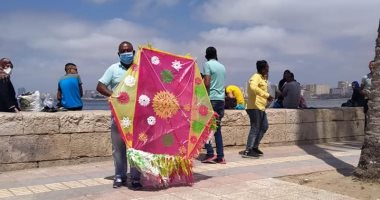 صور.. الإسكندرية تواصل شن حملات حظر الطائرات الورقية على الكورنيش
