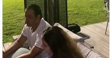 بسمة وهبة تحتفل بخطوبة ابنة زوجها علاء عابد على رجل الأعمال محمد العدوى