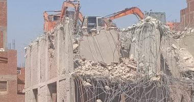 الجيزة تزيل 27 حالة بناء مخالف بينها فلل وأبراج.. صور 