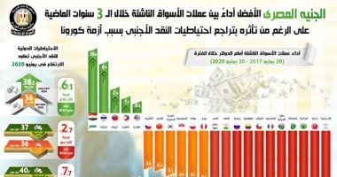 إنفوجراف..الحكومة: الجنيه الأفضل أداءً بين عملات الأسواق الناشئة أخر 3 سنوات