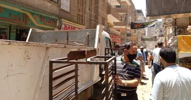 حى ثان المحلة يشن حملات لإزالة الإشغالات وإخلاء الأرصفة