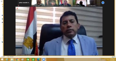 صور .. جامعة حلوان تطلق فعاليات مؤتمر كلية التربية الرياضية أون لاين بحضور وزير الشباب 