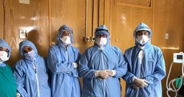 جامعة أسيوط تنجح فى إنقاذ حياة مسن مصاب بكورونا عقب إصابته بجلطة ..صور
