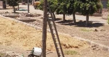 استبدال عمود كهرباء متهالك بآخر جديد بجوار كوبرى منشية يوسف منصور بالشرقية